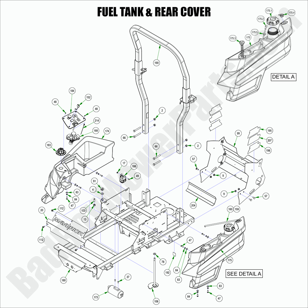2022 Maverick Fuel Tank & Rear Cover